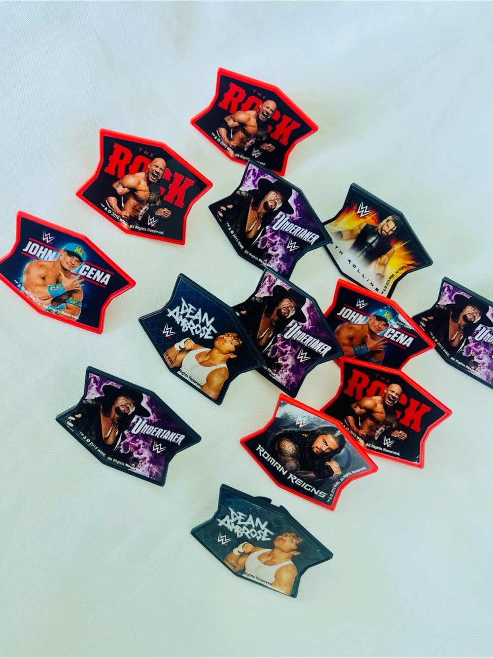 NWOT WWE Cupcake Toppers Lot | Rock John Cena Undertaker Etc Rings Party Favors